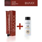 Maxx Deluxe Tüp Boya 100 ml - 20 V Oksidan 60 ml - 4.65 Şarap Kızılı