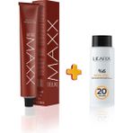 Maxx Deluxe Tüp Boya 60 ml - 20 V Oksidan 60 ml - 4.65 Şarap Kızılı