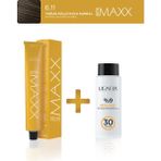 Maxx Deluxe Tüp Boya 60 ml - 20 V Oksidan 60 ml - 6.11 Yoğun Küllü Koyu Kumral