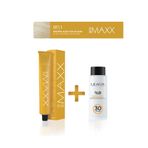 MAXX DELUXE Tüp Saç Boyası 100 ml 30V Oksidan 911.1 Ekstra Açıcı Küllü Sarı