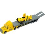 Maxx Wheels 23198 1:50 Sesli ve Işıklı Taşıyıcı Sarı Tır Sarı Uçak