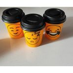 May Cup 7 Oz Karton Bardak 50 Adet Karışık Smile Desen + 50 Adet Bardak Kapağı