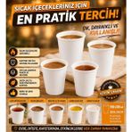 May Cup Beyaz 7 Oz Karton Bardak 100 Adet Gramajlı Sağlam Bardak Maycup