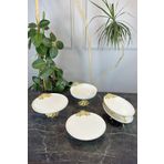 MAY HOME 5 Parça Bron Porselen Sofra Sunum Seti & Yemek Tabağı Salata Kasesi Oval Meze Tabağı