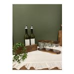 may home design İkili Yağdanlık/Dekoratif Ahşap Kutu/Okaliptüs Çiçek/Üçlü Stantlı Baharatlık