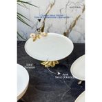 MAY HOME Kand Ayaklı Pasta Sunum Tabağı & Yuvarlak Porselen Tabak Laleza Model