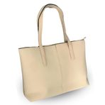 MAYA Büyük Boy Tote Omuz Çantası, Large Suni Deri Shopper Çanta, Yeni Sezon Kadın Omuz Çantası, Geniş Hacimli Trend Çanta (Vizon)