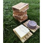 Maya Natural Ahşap Sabunluk - Mat Sarı
