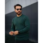 Maya Style Erkek Triko Kazak - XL - Zümrüt Yeşili