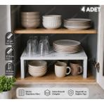 MAYAGLORY ( 4 Adet ) Dolap Içi Düzenleyici Organizer Mutfak Tezgah Banyo Düzenleme Bardak Tabak Düzenleyici
