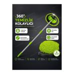 Mayaglory Araç Yıkama Fırçası Mikrofiber Bezli Oto Yıkama Fırça Uzayabilen Saplı Çok Fonksiyonlu Oto Detay Fırça Mop YEDEK BEZLİ