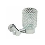 Mayaglory Elegance Serisi Chrome Montajlı Cam Diş Fırçalık, B Cam, 10x14x13cm, Pirinç Malzeme