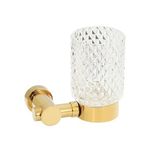 Mayaglory Elegance Serisi Gold Montajlı Diş Fırçalık, B Cam, 10x14x13cm, PVD Kaplama, Pirinç Malzeme