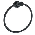 Mayaglory Elegance Serisi Matte Black Halka Havluluk, 7,5x19x20cm, Pirinç Malzeme