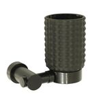 Mayaglory Elegance Serisi Matte Black Montajlı Diş Fırçalık, Optik Cam, 10x14x13cm, Pirinç Malzeme