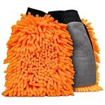 Mayaglory Premium Mikrofiber Oto Yıkama Eldiveni - Çift Taraflı Şönil Dokulu, Çizmez ve Ultra Emici Araç Temizlik Eldiveni