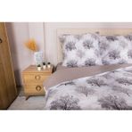 Mayamila Wellhome Çift Kişilik Nevresim Takımı %100 Pamuk Oeko-Tex Sertifikalı, Gri Ağaç Desen, Mayamila Fashion - 200 x 220 cm - Beyaz - Gri