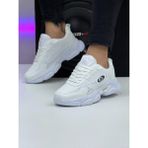 Mayback Erkek Beyaz Su Geçirmez Sneaker Spor Ayakkabı Konforlu Kalın Taban Suni Deri