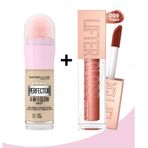 Maybelline Instant Perfector Glow 01 Light Fondöten + Lifter Gloss 009 Topaz Dudak Parlatıcısı