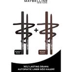 Maybelline Lasting Drama Automatic Liner Midnight Black Göz Kalemi & Maybelline New York Lasting Drama Automatic Liner Kahverengi Göz Kalemi Ikilisi