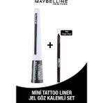 Maybelline Lasting Drama Mat Siyah Eyeliner + Mini Tattoo Liner Jel Göz Kalemi Makyaj Seti
