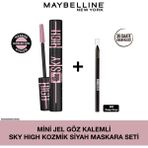 Maybelline Mini Jel Göz Kalemli Lash Sensational Sky High Kozmik Siyah Maskara Seti