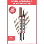 Maybelline New York Build A Brow 2 in 1 Soft Brown 255 Kaş Kalemi ve Jeli