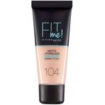 Maybelline New York Fit Me Matte+Poreless Fondöten 104 Soft Ivory Mat Fondöten