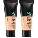 Maybelline New York Fit Me Matte+Poreless Fondöten - 115 Ivory (30 ml) (2 paketi)