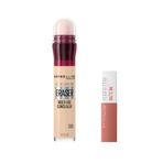Maybelline New York Instant Anti Age Eraser Kapatıcı 00 Ivory Mini Super Stay Matte Ink Likit Mat Ruj 65 Seductress Makyaj Seti