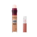 Maybelline New York Instant Anti Age Eraser Kapatıcı 02 Nude Mini Super Stay Matte Ink Likit Mat Ruj 65 Seductress Makyaj Seti