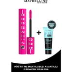Maybelline New York Lash Sensational Firework Maskara + Fit Me Primer Matte Mini - Siyah