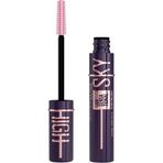 Maybelline New York Lash Sensational Plum Twilight, göz alıcı bir göz makyajı için koyu mor maskara, aşırı uzunluk ve tam hacim, yoğun görünüm, Sky High, 7 ml