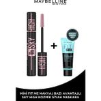 Maybelline New York Lash Sensational Sky High Cosmic Black Maskara + Fit Me Primer Matte Mini - Siyah
