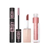 Maybelline New York Lash Sensational Sky High Cosmic Black Maskara Lifter Gloss Nemlendirici Dudak Parlatıcısı 003 Moon Makyaj Seti