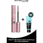 Maybelline New York Lash Sensational Sky High Maskara + Fit Me Primer Matte Mini - Siyah