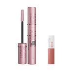 Maybelline New York Lash Sensational Sky High Maskara Mini Super Stay Matte Ink Likit Mat Ruj 65 Seductress Makyaj Seti