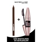 Maybelline New York Lash Sensational Yelpaze Etkili Ekstra Siyah Maskara & Tattoo Liner Jel Göz Kalemi - 911 Kahverengi