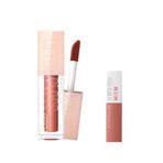 Maybelline New York Lifter Gloss Nemlendirici Dudak Parlatıcısı 009 Topaz Mini Super Stay Matte Ink Likit Mat Ruj 65 Seductress Makyaj Seti