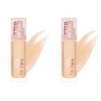 Maybelline New York Lifter Niasinamid ve Hyalüronik Asit İçeren Aydınlatan Fondöten - 90 (2 paketi)