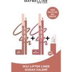 Maybelline New York Lifter Nude Tonlu Dudak Dudak Kalemi- 05 On It On It + Lifter Liner Pembe Tonlu Dudak Kalemi- 07 Big Lift + Mini Matte Ink Seductress Maskara Hediyeli