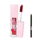 Maybelline New York Lifter Plump Dudak Parlatıcısı - 006 Hot Chili & Maybelline Tattoo Mini Jel Göz Kalemi Hediyeli