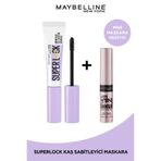 Maybelline New York Maybelline Super Lock Kaş Sabitleyici Maskara & Lash Sensational Intense Black Mini Maskara