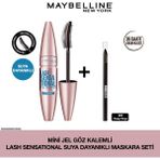 Maybelline New York Mini Jel Göz Kalemli Lash Sensational Suya Dayanıklı Maskara Seti - Siyah
