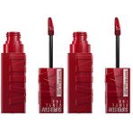 Maybelline New York Super Stay Vinyl Ink Uzun Süre Kalıcı Likit Parlak Ruj 10 Lippy (2 paketi)