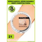 Maybelline New York Superstay Hibrit Pudra Fondöten 21 Beige – Suya ve Tere Dayanıklı, 24 Saat Kalıcı Mat Görünüm, Vegan Formül