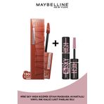Maybelline New York Vinyl Ink Uzun Süre Kalıcı Nude Tonlu Likit Parlak Ruj 130 Extra& Mini Sky High Cosmic Black Maskara