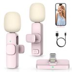 MAYBESTA IPhone, iPad, Android için Mini Kablosuz Yaka Mikrofonu - YouTube Video Kaydı için Bluetooth Yaka Telefon Mikrofonları - Tiktok Röportajı Podcast Vlog için Lav Mikrofonunda Klip