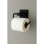 MayCap Kare Yapışkanlı Siyah Açık Tuvalet Kağıtlığı Wc Kağıtlık Tutucu