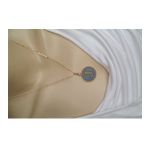 Maycollection Gold Gri Epoksi J Harf Gold Zincir Kolye